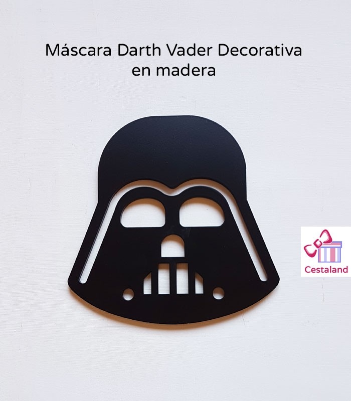 Máscara Darth Vader Decorativa madera. Decoración Star Wars