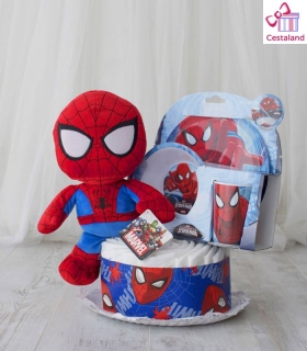 Tarta Pañales Spiderman mini. Comprar Regalos Bebes Frikis