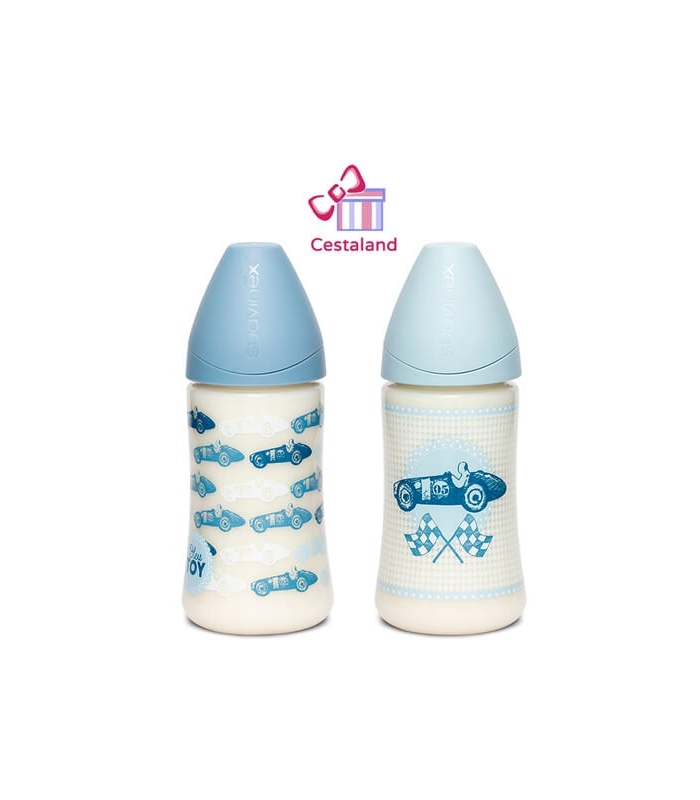 Suavinex biberón azul 250ml. Regalos para niños y recién nacidos