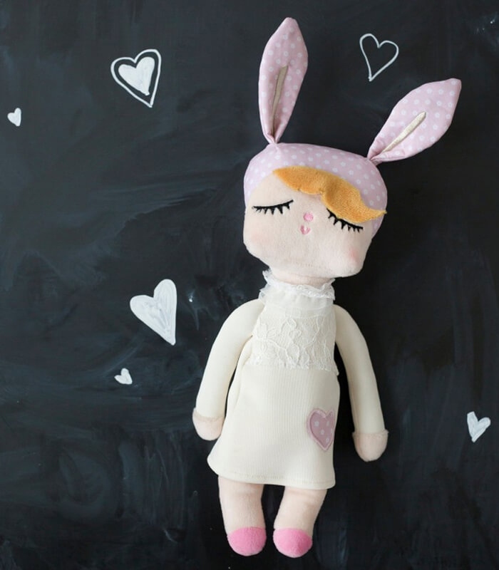 Muñeca de trapo little bunny gris
