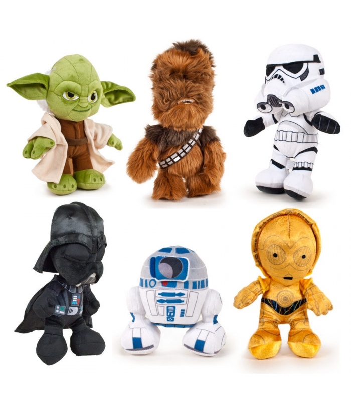 Peluche Star wars Yoda, C3pO, r2d2, Stormtrooper, Chebwaka