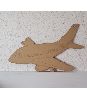 silueta de madera avión 70x43cm