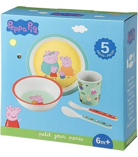Vajilla Peppa Pig Set de 5 piezas