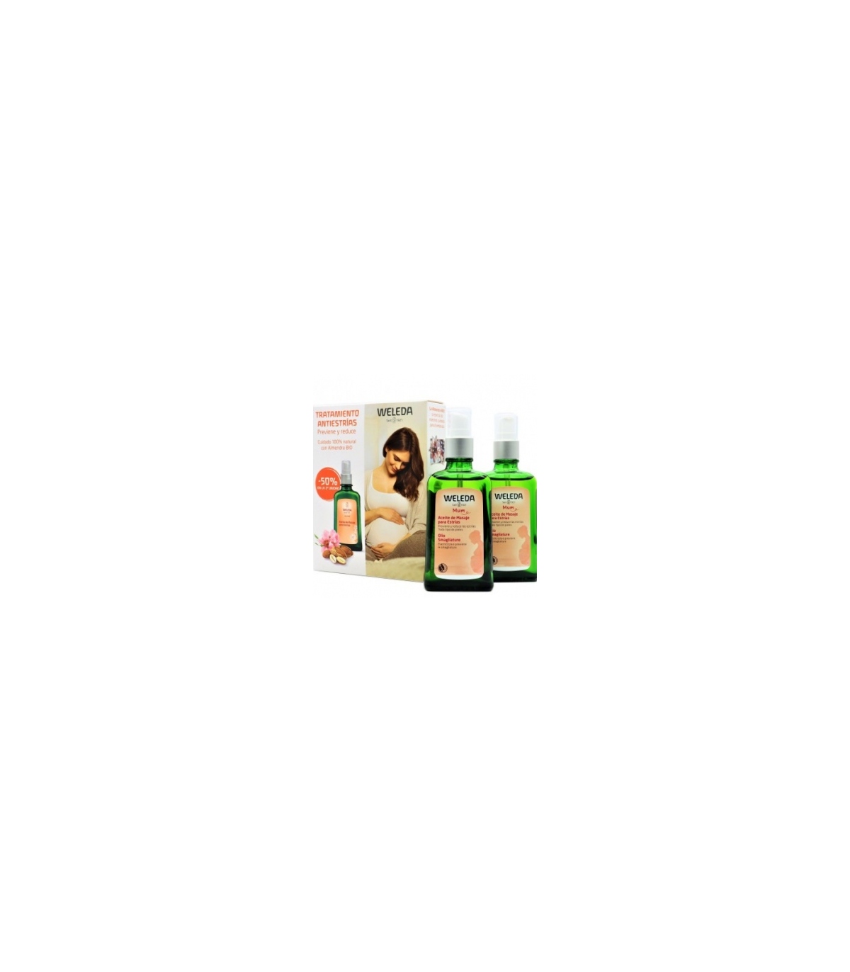 oferta pack duplo Aceite antiestrias Cosmetica embarazo bio