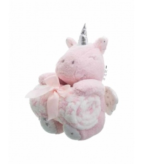 Peluche con manta unicornio para bebé