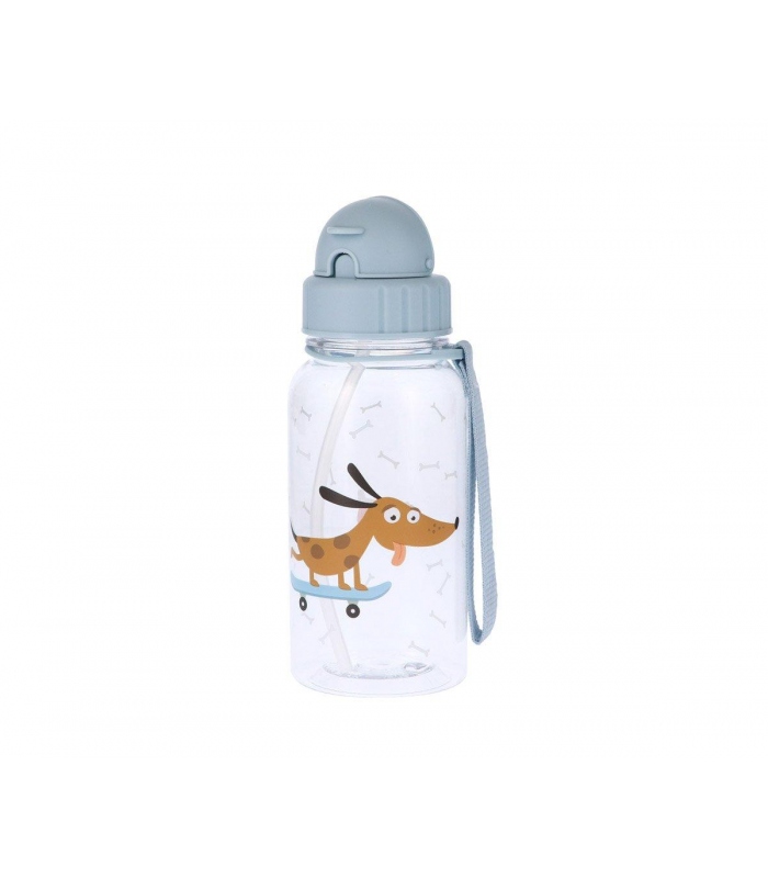 Botella reutilizable para niños con pajita