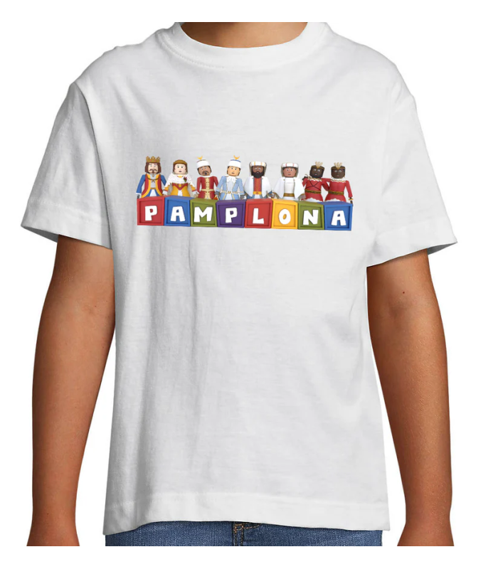 Camiseta san fermín niños gigantes bloques
