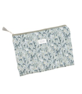 Neceser flores verde plano