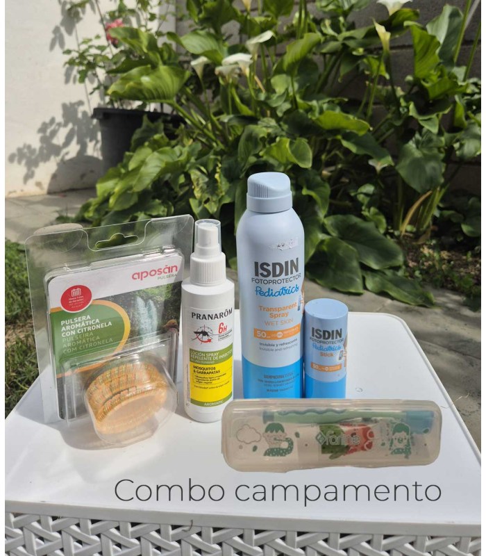 Combo campamento: sol, insectos y dental