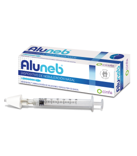 Aluneb dispositivo para nebulización nasal con jeringuilla