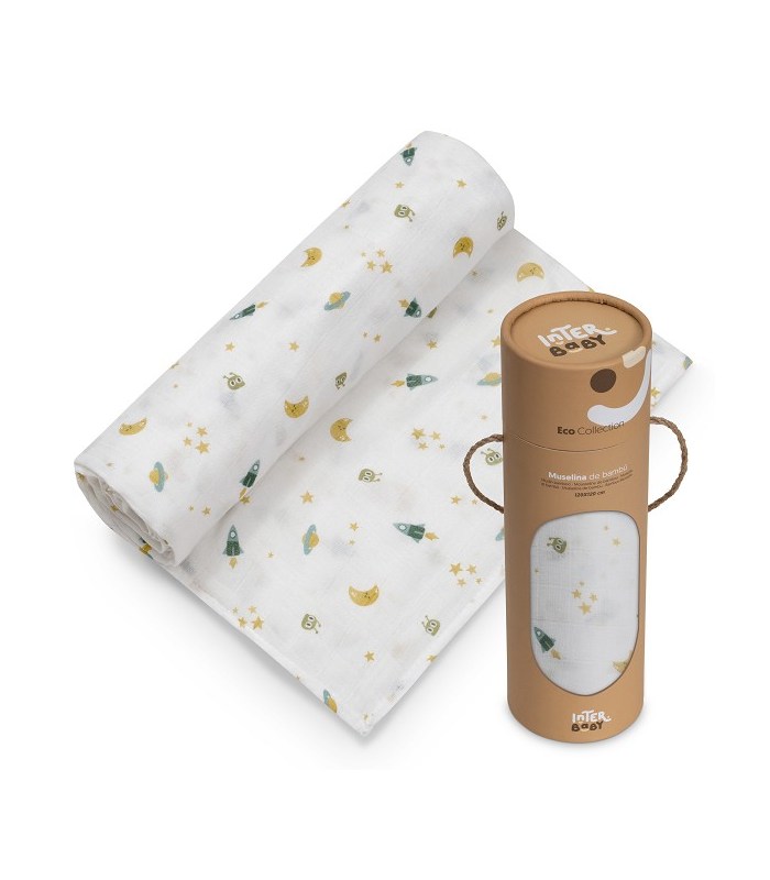 Muselina Algodón Planetas. Comprar muselina para bebé