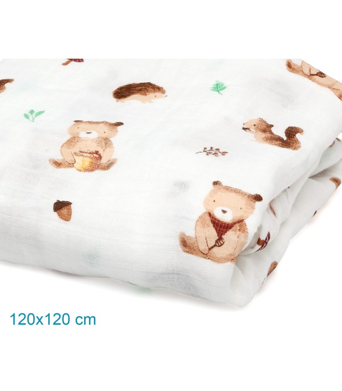 Muselina Algodón oso. Comprar muselina para bebé