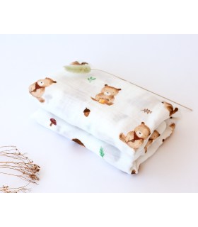 Muselina Algodón oso. Comprar muselina para bebé