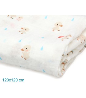 Muselina Bambú patito. Comprar muselina para bebé