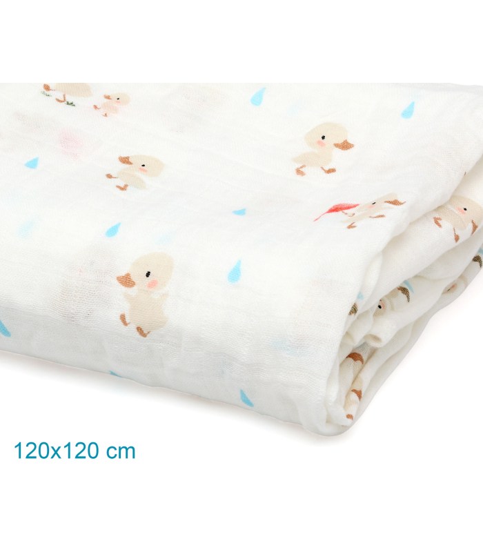 Muselina Bambú patito. Comprar muselina para bebé