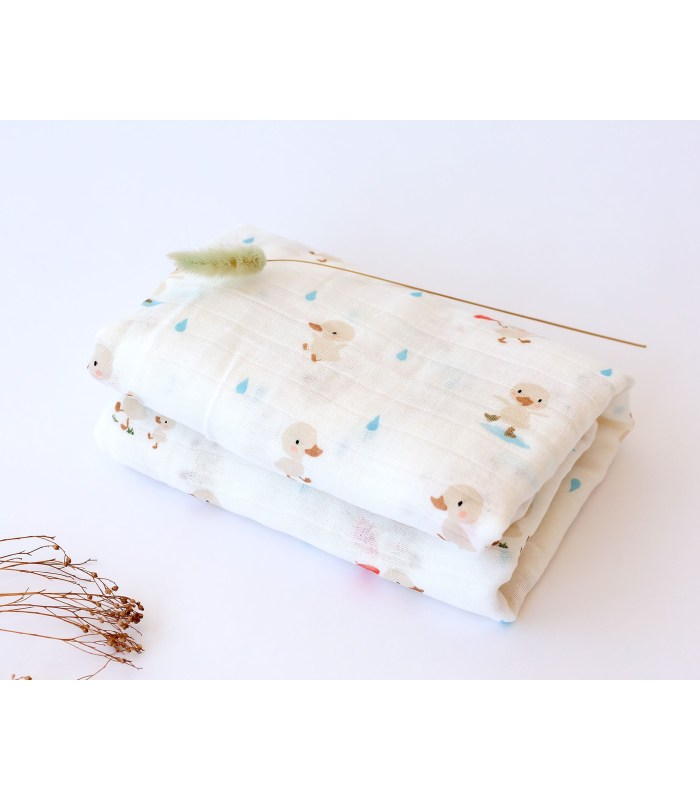 Muselina Bambú patito. Comprar muselina para bebé