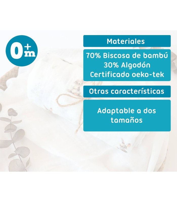 Muselina de bambú y algodón. Comprar muselina para bebé