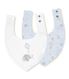 pareja babero bandana para bebés elefante