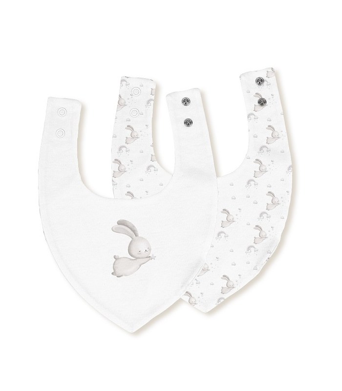 pareja babero bandana para bebés conejo