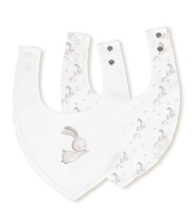 pareja babero bandana para bebés conejo
