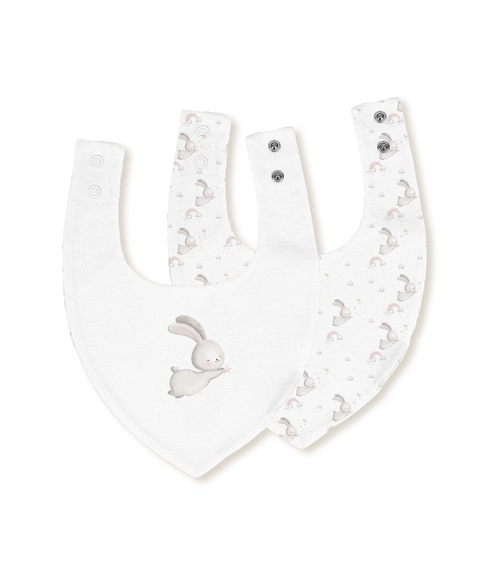 pareja babero bandana para bebés conejo