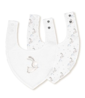 pareja babero bandana para bebés conejo