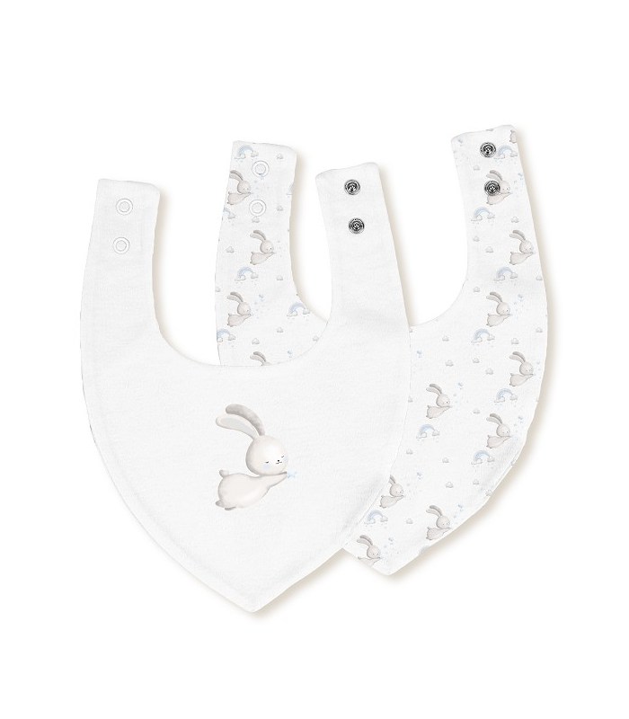 pareja babero bandana para bebés conejo