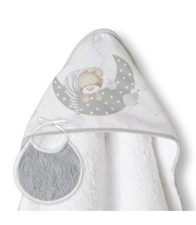 Capa Baño para Bebés + babero. Comprar toalla para bebes