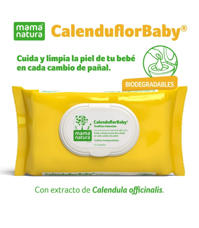 Pack 3 unidades toallitas Calenduflor Baby con Caléndula