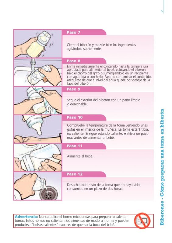 pasos preparar biberones para bebés como preparar biberón para recién nacido