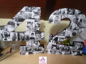 Números y letras con fotos