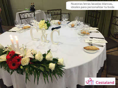 Letras de madera para Decorar Mesa Banquete