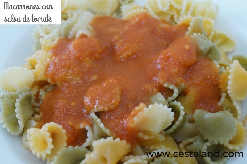 macarrones con salsa de tomate