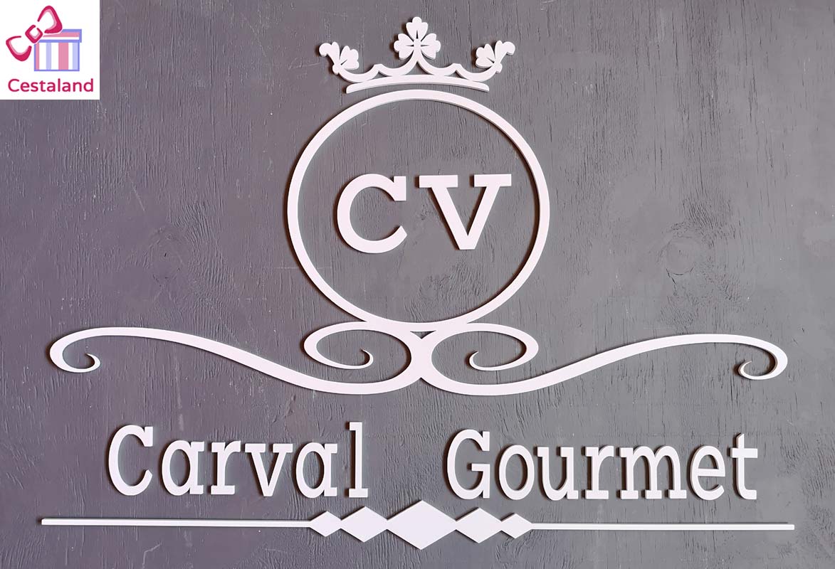 decoración logotipo carval gourmet