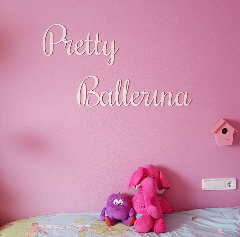 Letras decorativas habitación infantil comprar pretty ballerina