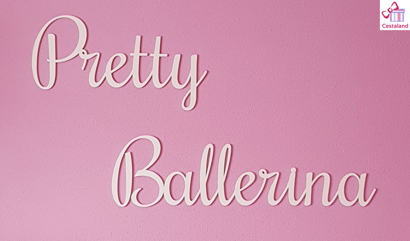 letras pared pretty ballerina